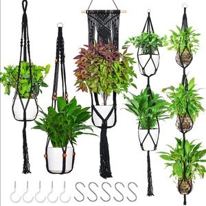 5 pack macrame plant hangers